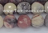 CPJ614 15.5 inches 12mm faceted round purple striped jasper beads