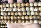 CPJ661 15.5 inches 10mm round picture jasper beads wholesale