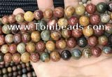 CPJ673 15.5 inches 10mm round picasso jasper beads wholesale