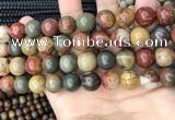 CPJ674 15.5 inches 12mm round picasso jasper beads wholesale