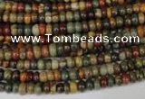 CPJ68 15.5 inches 2*4mm rondelle picasso jasper gemstone beads