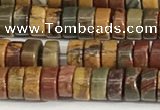 CPJ680 15.5 inches 2.5*4mm heishi picasso jasper beads wholesale