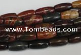 CPJ70 15.5 inches 6*12mm rice picasso jasper gemstone beads