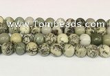 CPJ704 15.5 inches 12mm round greeting pine jasper beads