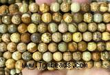 CPJ773 15 inches 8mm faceted round picture jasper beads wholesale