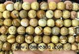 CPJ774 15 inches 10mm faceted round picture jasper beads wholesale