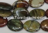 CPJ85 15.5 inches 15*20mm oval picasso jasper gemstone beads