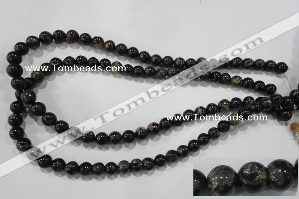 CPM02 15.5 inches 8mm round plum blossom jade beads wholesale