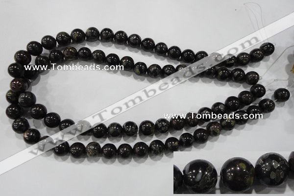 CPM03 15.5 inches 10mm round plum blossom jade beads wholesale