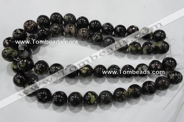 CPM05 15.5 inches 14mm round plum blossom jade beads wholesale