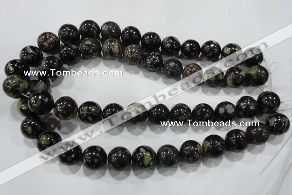 CPM06 15.5 inches 16mm round plum blossom jade beads wholesale