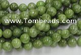 CPO01 15.5 inches 6mm round olivine gemstone beads wholesale