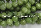 CPO02 15.5 inches 8mm round olivine gemstone beads wholesale