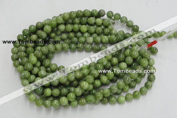 CPO03 15.5 inches 10mm round olivine gemstone beads wholesale