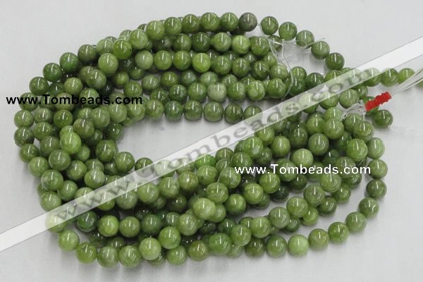 CPO05 15.5 inches 14mm round olivine gemstone beads wholesale