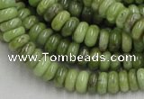 CPO06 15.5 inches 4*10mm rondelle olivine gemstone beads wholesale