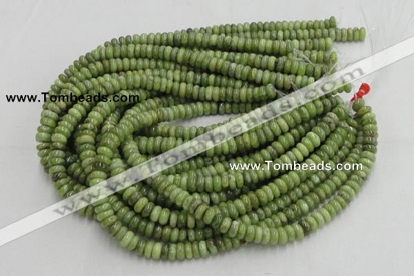 CPO06 15.5 inches 4*10mm rondelle olivine gemstone beads wholesale