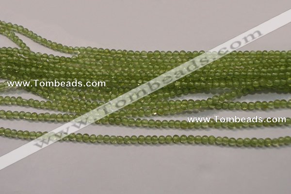 CPO100 15 inches 2mm round natural peridot beads wholesale