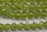 CPO102 15 inches 4mm round natural peridot beads wholesale