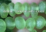 CPO120 15.5 inches 3*6mm nuggets matte peridot gemstone beads