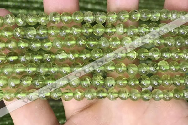 CPO130 15.5 inches 5mm round natural peridot beads wholesale
