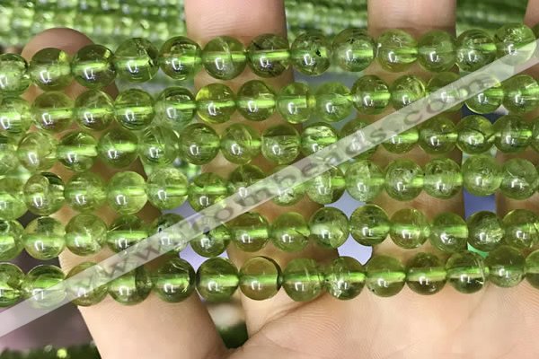 CPO132 15.5 inches 6.5mm - 7mm round natural peridot beads wholesale