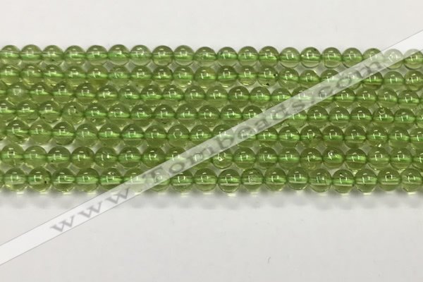 CPO133 15.5 inches 4mm round natural peridot beads wholesale