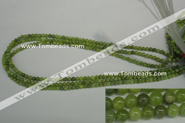 CPO20 15.5 inches 4mm round olivine gemstone beads wholesale