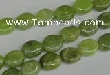 CPO32 15.5 inches 8*10mm oval olivine gemstone beads wholesale