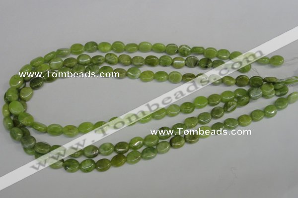 CPO32 15.5 inches 8*10mm oval olivine gemstone beads wholesale