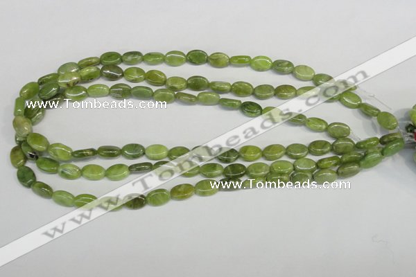 CPO33 15.5 inches 8*12mm oval olivine gemstone beads wholesale