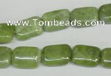 CPO36 15.5 inches 10*14mm rectangle olivine gemstone beads wholesale