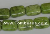 CPO37 15.5 inches 13*18mm rectangle olivine gemstone beads wholesale