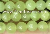 CPO43 15.5 inches 4mm round natural olivine gemstone beads