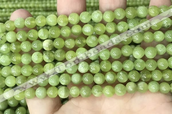 CPO44 15.5 inches 6mm round natural olivine gemstone beads