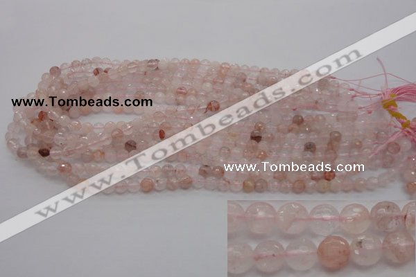 CPQ201 15.5 inches 4mm faceted round natural pink quartz beads