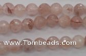 CPQ203 15.5 inches 8mm faceted round natural pink quartz beads