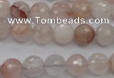 CPQ204 15.5 inches 10mm faceted round natural pink quartz beads