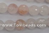 CPQ205 15.5 inches 12mm faceted round natural pink quartz beads