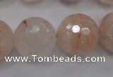 CPQ209 15.5 inches 20mm faceted round natural pink quartz beads