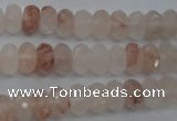 CPQ212 15.5 inches 6*10mm faceted rondelle natural pink quartz beads