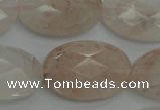 CPQ222 15.5 inches 20*30mm faceted oval natural pink quartz beads