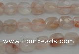 CPQ231 15.5 inches 10*10mm faceted square natural pink quartz beads