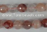 CPQ24 15.5 inches 10mm faceted round natural pink quartz beads