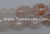 CPQ244 15.5 inches 13*18mm faceted oval natural pink quartz beads