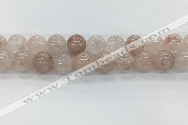 CPQ255 15.5 inches 14mm round natural pink quartz beads wholesale