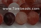 CPQ304 15.5 inches 12mm round matte pink quartz beads wholesale