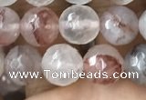 CPQ312 15.5 inches 8mm faceted round pink quartz beads wholesale