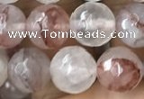 CPQ313 15.5 inches 10mm faceted round pink quartz beads wholesale