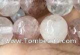 CPQ314 15.5 inches 12mm faceted round pink quartz beads wholesale